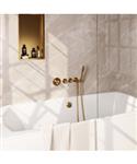 Inbouwthermostaat set Brauer Gold Edition Incl Badafvoer Goud (Keuze Handdouche)