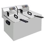 Elektrische friteuse tafelmodel 2x 7 liter | Diamond | WR-EF14-D7