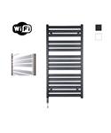 Elektrische Radiator Sanicare HWV - Moda Met Wifi 120x60 cm Mat Zwart 876W Met Thermostaat Chroom Li