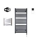 Elektrische Radiator Sanicare HWV - Moda Met Wifi 120x60 cm Mat Zwart 876W Met Thermostaat Chroom Re