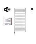 Elektrische Radiator Sanicare HWV - Moda Met Wifi 120x60 cm Mat Wit 876W Met Thermostaat Chroom Link