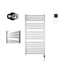 Elektrische Radiator Sanicare HWV - Moda Met Wifi 120x60 cm Mat Wit 876W Met Thermostaat Chroom Rech