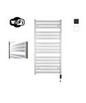 Elektrische Radiator Sanicare HWV - Moda Met Wifi 120x60 cm Mat Wit 876W Met Thermostaat Zwart Recht