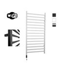 Elektrische Radiator Sanicare HWV - Qubic Met Wifi 126,4x60 cm Wit 773W Met Thermostaat Zwart Linkso