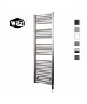 Elektrische Radiator Sanicare HWV Met Wifi 172x60 cm Inox Look 1127W Met Thermostaat Zwart Rechtsond