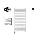 Elektrische Radiator Sanicare HWV - Moda Met Wifi 120x60 cm Mat Wit 876W Met Thermostaat Zwart Links