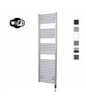 Elektrische Radiator Sanicare HWV Met Wifi 172x45 cm Zilver Grijs 920W Met Thermostaat Zwart Rechtso