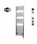 Elektrische Radiator Sanicare HWV Met Wifi 172x45 cm Inox Look 920W Met Thermostaat Zwart Rechtsonde