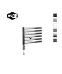 Elektrische Radiator Sanicare HWV Met Wifi 172x45 cm chroom 671W Met Thermostaat Chroom Linksonder