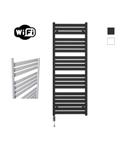 Elektrische Radiator Sanicare HWV - Moda Met Wifi 160x60 cm Mat Zwart 1159W Met Thermostaat Chroom L