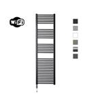 Elektrische Radiator Sanicare HWV Met Wifi 172x45 cm Mat Zwart 920W Met Thermostaat Chroom Linksonde