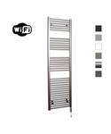 Elektrische Radiator Sanicare HWV Met Wifi 172x45 cm Inox Look 920W Met Thermostaat Chroom Linksonde