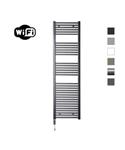 Elektrische Radiator Sanicare HWV Met Wifi 172x45 cm Gunmetal 920W Met Thermostaat Chroom Linksonder