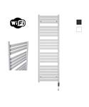 Elektrische Radiator Sanicare HWV - Moda Met Wifi 160x60 cm Mat Wit 1159W Met Thermostaat Chroom Rec