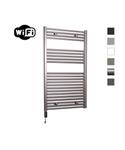 Elektrische Radiator Sanicare HWV Met Wifi 111,8x60 cm Inox Look 730W Met Thermostaat Zwart Linksond