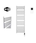 Elektrische Radiator Sanicare HWV - Moda Met Wifi 160x60 cm Mat Wit 1159W Met Thermostaat Zwart Rech