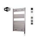 Elektrische Radiator Sanicare HWV Met Wifi 111,8x60 cm Inox Look 730W Met Thermostaat Zwart Rechtson