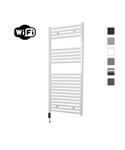 Elektrische Radiator Sanicare HWV Met Wifi 111,8x60 cm Wit 730W Met Thermostaat Zwart Linksonder