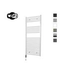 Elektrische Radiator Sanicare HWV Met Wifi 111,8x60 cm Wit 730W Met Thermostaat Chroom Linksonder