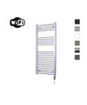 Elektrische Radiator Sanicare HWV Met Wifi 111,8x45 cm Zilver Grijs 596W Met Thermostaat Chroom Rech