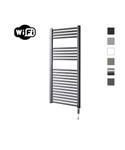 Elektrische Radiator Sanicare HWV Met Wifi 111,8x45 cm Gunmetal 596W Met Thermostaat Chroom Rechtson