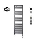 Elektrische Radiator Sanicare HWV Met Wifi 172x60 cm Gunmetal 1127W Met Thermostaat Zwart Rechtsonde