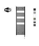 Elektrische Radiator Sanicare HWV Met Wifi 172x60 cm Mat Zwart 1127W Met Thermostaat Chroom Rechtson