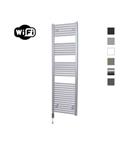 Elektrische Radiator Sanicare HWV Met Wifi 172x60 cm Zilver Grijs 1127W Met Thermostaat Chroom Links