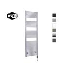 Elektrische Radiator Sanicare HWV Met Wifi 172x60 cm Zilver Grijs 1127W Met Thermostaat Chroom Recht