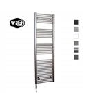 Elektrische Radiator Sanicare HWV Met Wifi 172x60 cm Inox Look 1127W Met Thermostaat Chroom Linksond