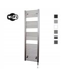 Elektrische Radiator Sanicare HWV Met Wifi 172x60 cm Inox Look 1127W Met Thermostaat Chroom Rechtson