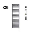 Elektrische Radiator Sanicare HWV Met Wifi 172x60 cm Gunmetal 1127W Met Thermostaat Chroom Rechtsond