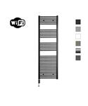 Elektrische Radiator Sanicare HWV Met Wifi 172x45 cm Mat Zwart 920W Met Thermostaat Zwart Linksonder