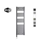 Elektrische Radiator Sanicare HWV Met Wifi 172x45 cm Gunmetal 920W Met Thermostaat Zwart Linksonder