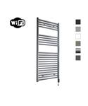 Elektrische Radiator Sanicare HWV Met Wifi 111,8x45 cm Gunmetal 596W Met Thermostaat Zwart Rechtsond