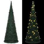 vidaXL Kunstkerstboom met verlichting pop-up 180 cm groen