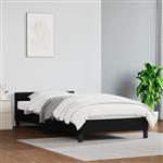 vidaXL Bedframe met hoofdeinde zonder matras 100x200 cm zwart