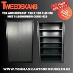 34 x merk TDS Roldeurkast 196 x 120 x 45 cm 