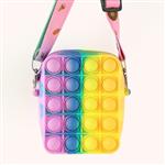 Antistress Pop It Fidget Portemonnee Portemonnee voor Meisjes - Push Bubble Crossbody Strap Coin Bag