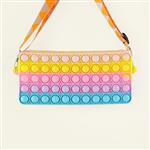 Antistress Pop It Fidget Portemonnee Portemonnee voor Meisjes - Push Bubble Crossbody Strap Coin Bag