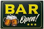 Bar open reclamebord