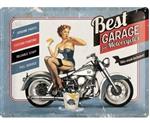 Best garage for motorcycles bike wash included! reclamebord