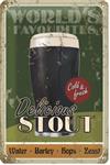 Delicious stout reclamebord