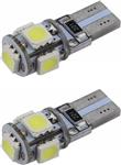 T10 autoverlichting 2 stuks | LED 5-SMD daglichtwit 6000K | CANBUS 12V DC