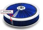 Luchtfilter 14 inch edelbrock high flow blauw