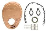 Distributie deksel chevrolet small block aluminium copper plated