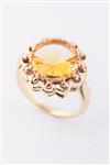 Gouden ring met citrien