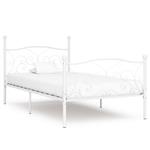 vidaXL Bedframe met lattenbodem metaal wit 100x200 cm