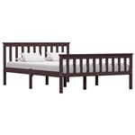 vidaXL Bedframe massief grenenhout donkerbruin 140x200 cm