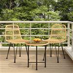 vidaXL 3-delige Tuinset poly rattan